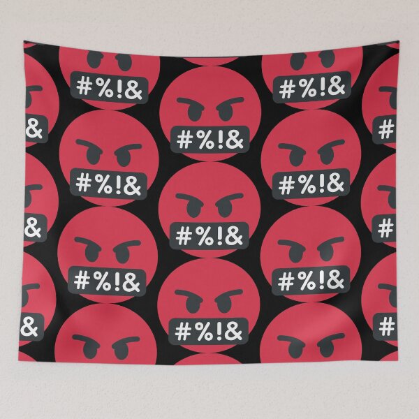 Item preview, Red, Mad Emoji Face Icon Swearing designed and sold by PrintPortal.