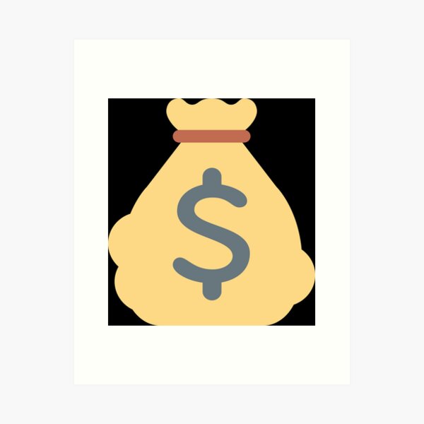 Money Bag Emoji Art Print for Sale by KHavens