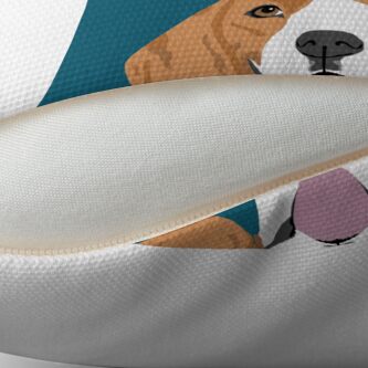 Alternate view of Lennon - Beagle gifts for pet owners and dog person with a beagle Throw Pillow
