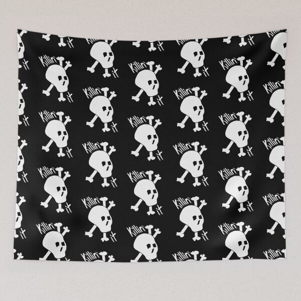 Item preview, Killin' it black and white skull designed and sold by piedaydesigns.