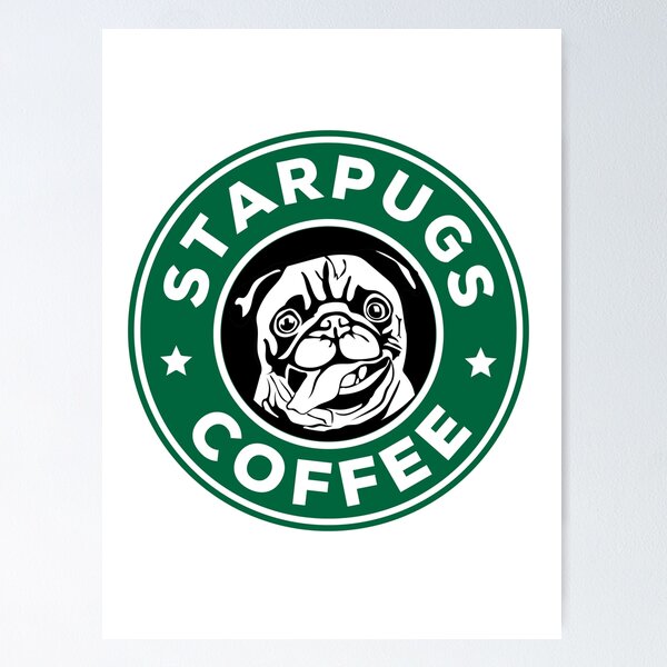 Artikelvorschau, Lustig - Starpugs Coffee Mops Druck - Weiß entworfen und verkauft von INSOMNIAC101.