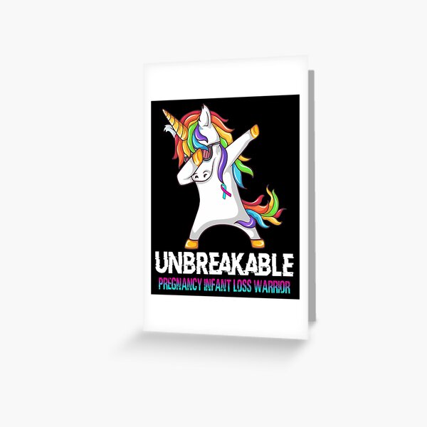 Item preview, Pregnancy Infant Loss Awareness - Unicorn Pregnancy Infant Loss Warrior Ribbon UNBREAKABLE designed and sold by Fernandezf.