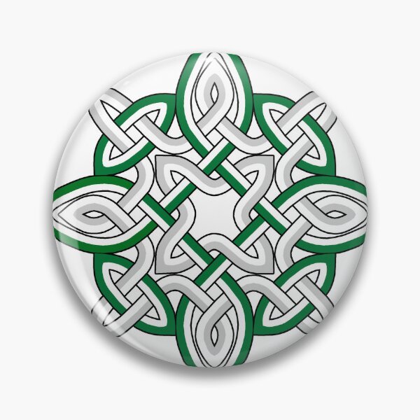 Item preview, Silver and Green Celtic Knot Star designed and sold by InfiniteWonders.