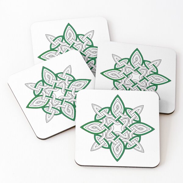Item preview, Silver and Green Celtic Knot Star designed and sold by InfiniteWonders.