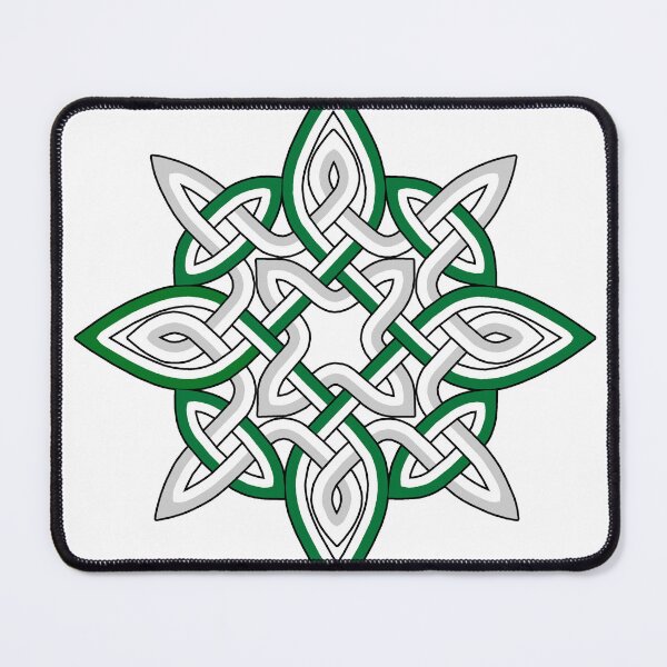 Item preview, Silver and Green Celtic Knot Star designed and sold by InfiniteWonders.