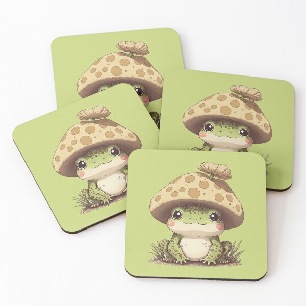Item preview, frog with mushroom on the head designed and sold by ZAKAABDE2020.