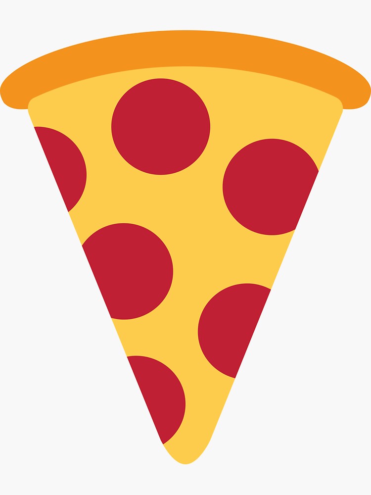 "Pizza Slice Emoji Icon" Sticker for Sale by PrintPortal Redbubble