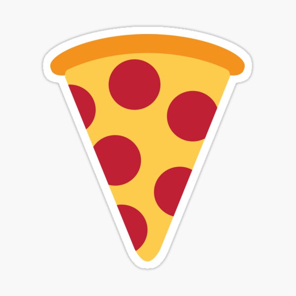 "Pizza Slice Emoji Icon" Sticker for Sale by PrintPortal Redbubble