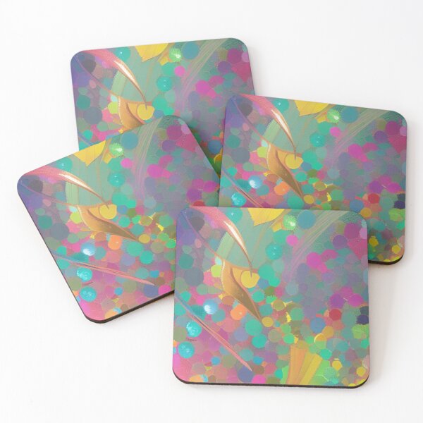 Item preview, Colorful Abstract Psychedelic Geometrical Splatter Paint Pattern Design designed and sold by bandjdesigns.