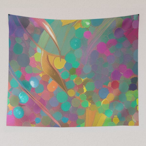 Item preview, Colorful Abstract Psychedelic Geometrical Splatter Paint Pattern Design designed and sold by bandjdesigns.