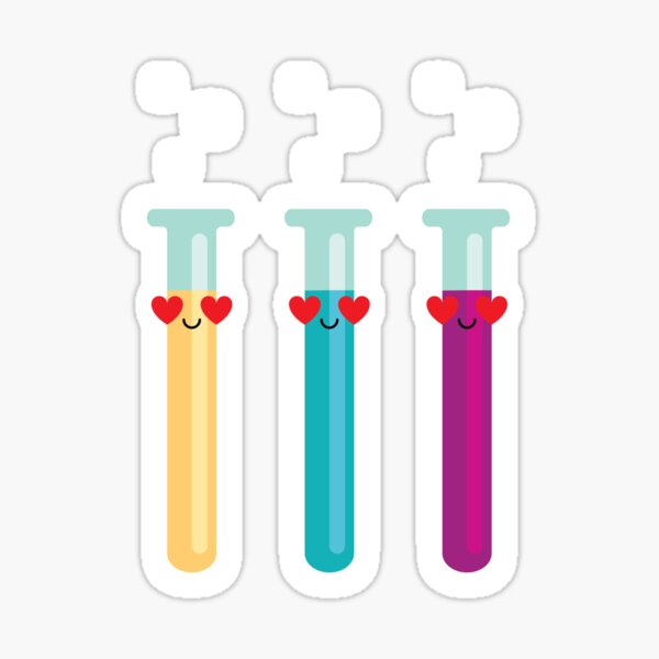 "Test Tube Emoji " Sticker for Sale by HippoEmo Redbubble