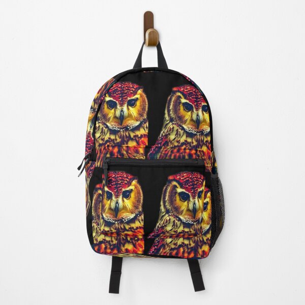 Item preview, Red and Gold Owl, fantasy artwork designed and sold by LoneAngel.