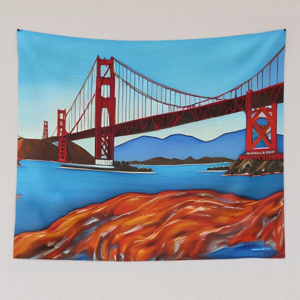 Item preview, Golden Gate Bridge, City Landscape, California Art, San Francisco Artwork designed and sold by viewgraphics.