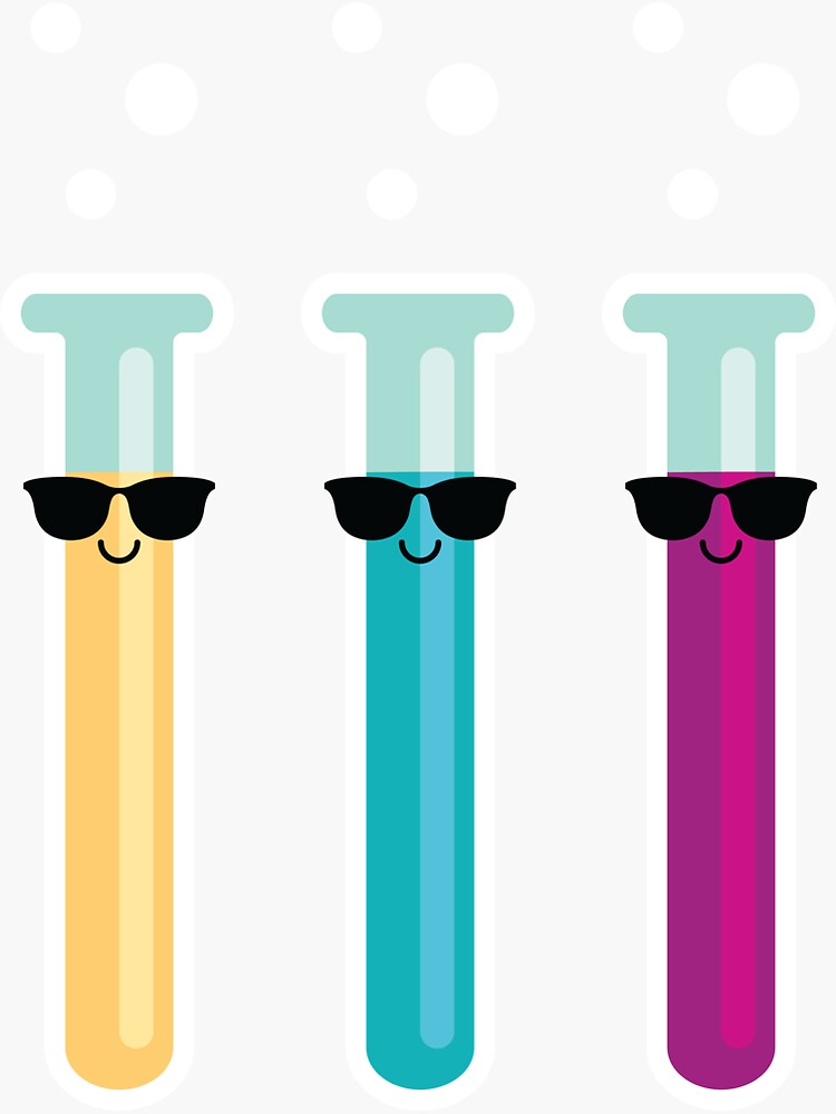 "Test Tube Emoji " Sticker by HippoEmo Redbubble