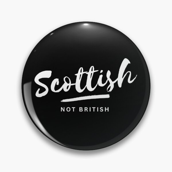 Item preview, Scottish not British - handwritten, dynamic white font - Scotland designed and sold by Indy2tees.