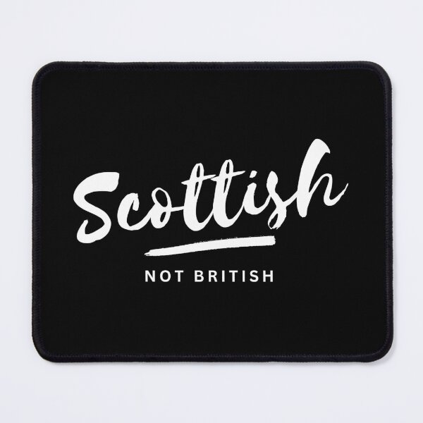 Item preview, Scottish not British - handwritten, dynamic white font - Scotland designed and sold by Indy2tees.
