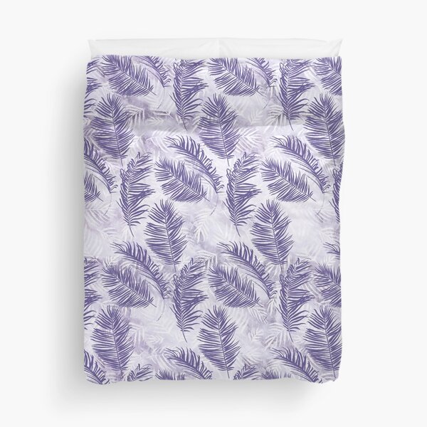 Dusty Purple Palms Duvet Cover