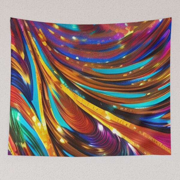 Item preview, Colorful Abstract Psychedelic Geometrical Splatter Paint Pattern Design designed and sold by bandjdesigns.