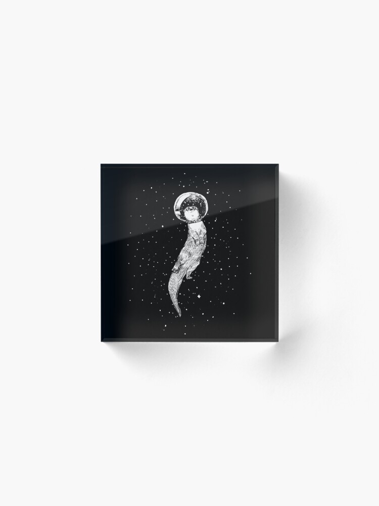 Alternate view of Drifting in Otter Space (best for color) Acrylic Block