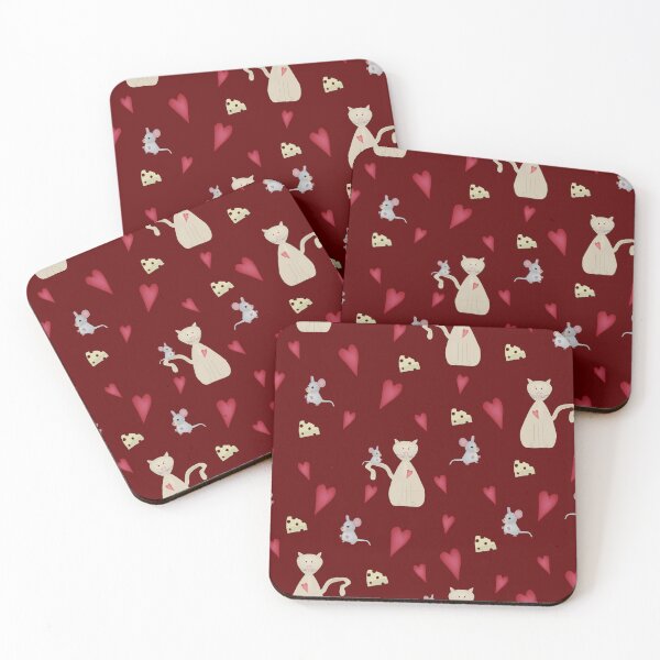 Item preview, Cat Mouse Hearts designed and sold by ChantalDesign.
