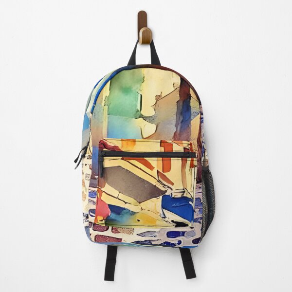 Item preview, Greece Art, Greece Watercolor, City Landscape Art designed and sold by viewgraphics.
