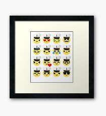 Captain Sailor Emoji Framed Print