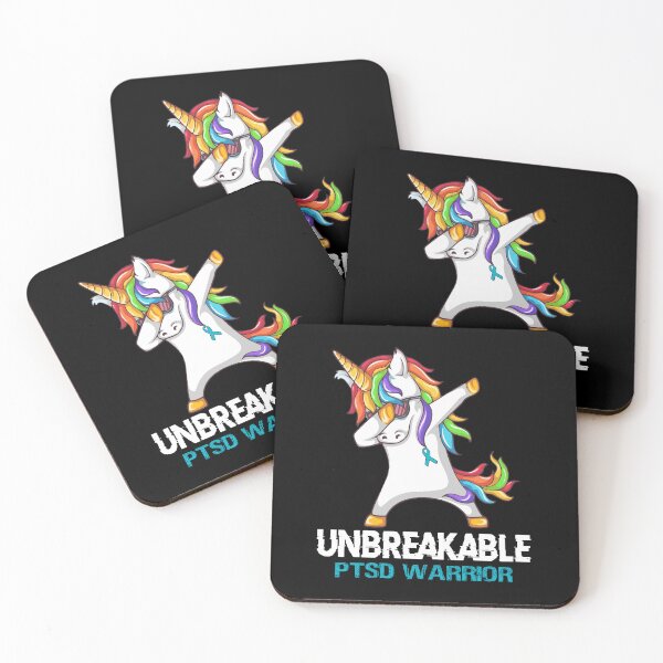 Artikelvorschau, PTBS-Bewusstsein - Unicorn PTSD Warrior Ribbon UNBREAKABLE entworfen und verkauft von Fernandezf.