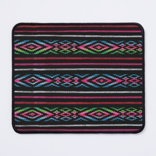 Item preview, Cambaya mexican authentic fabric tablecloth colorful aztec black print designed and sold by T-Mex.