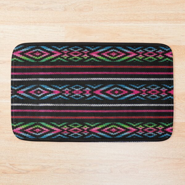 Item preview, Cambaya mexican authentic fabric tablecloth colorful aztec black print designed and sold by T-Mex.
