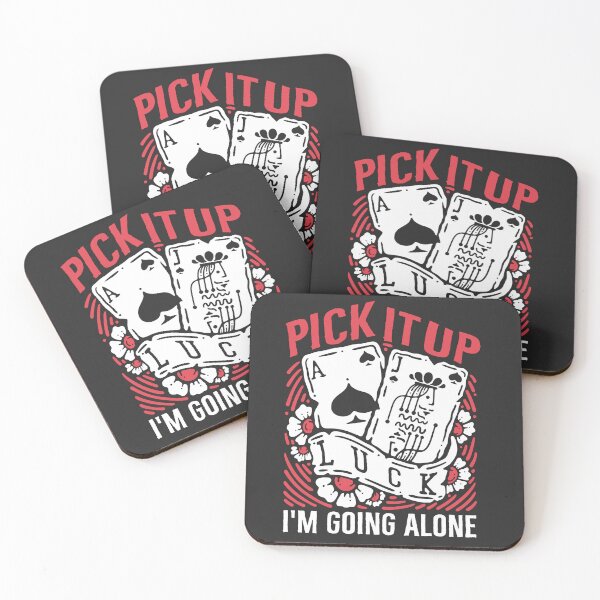 Item preview, Pick It Up I'm Going Alone Funny Gift Euchre Player Card Game designed and sold by Vintagearea.