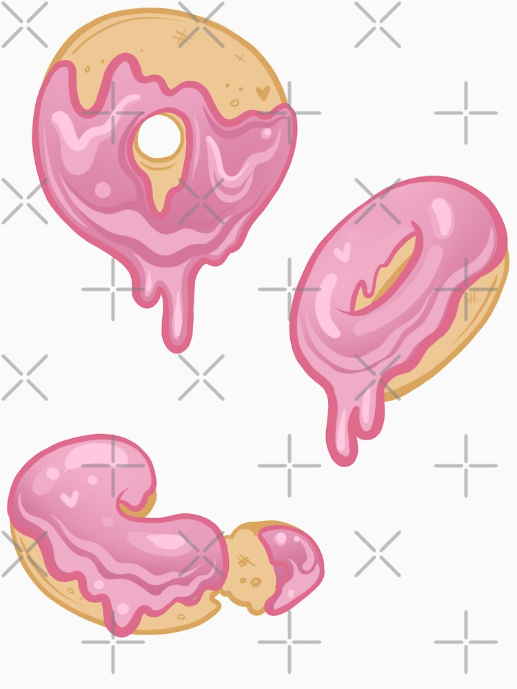 Drippy Glazed Pink Donut by nykiway