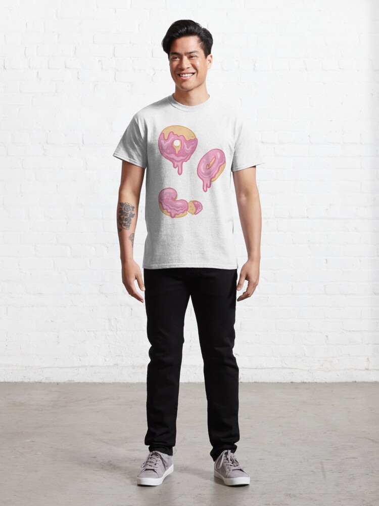 Alternate view of Drippy Glazed Pink Donut Classic T-Shirt