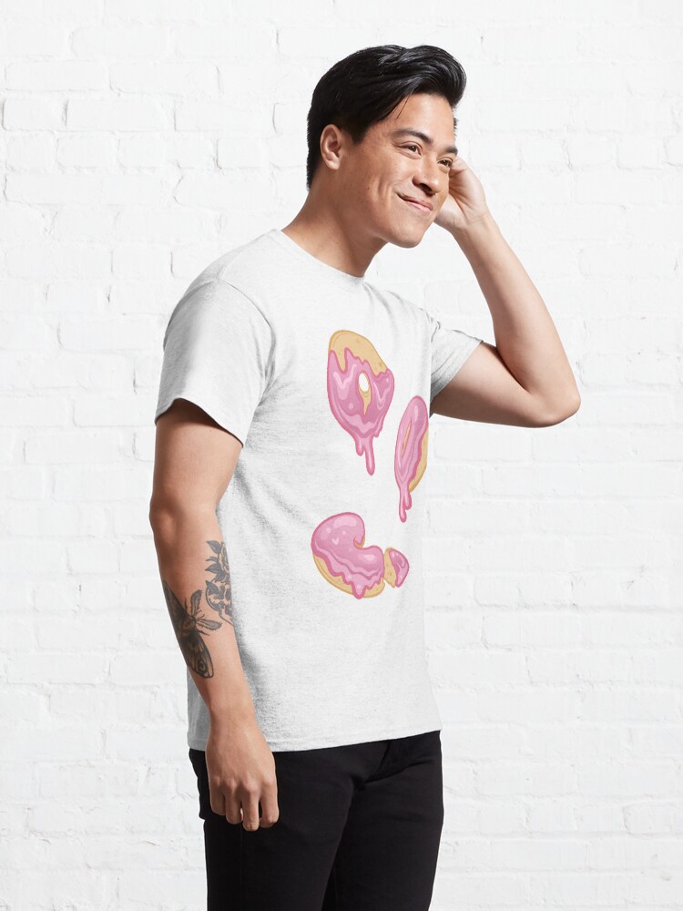 Alternate view of Drippy Glazed Pink Donut Classic T-Shirt