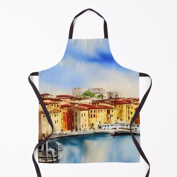 Artikelvorschau, Italien Kunst, Stadtlandschaft, Meereslandschaft Aquarell entworfen und verkauft von viewgraphics.