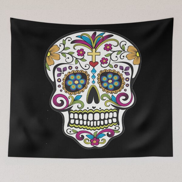 Item preview, Mexican Sugar Skull, Dia De Los Muertos designed and sold by PugD.