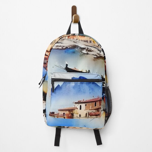Artikelvorschau, Italien Kunst, Stadtlandschaft, Meereslandschaft Aquarell entworfen und verkauft von viewgraphics.