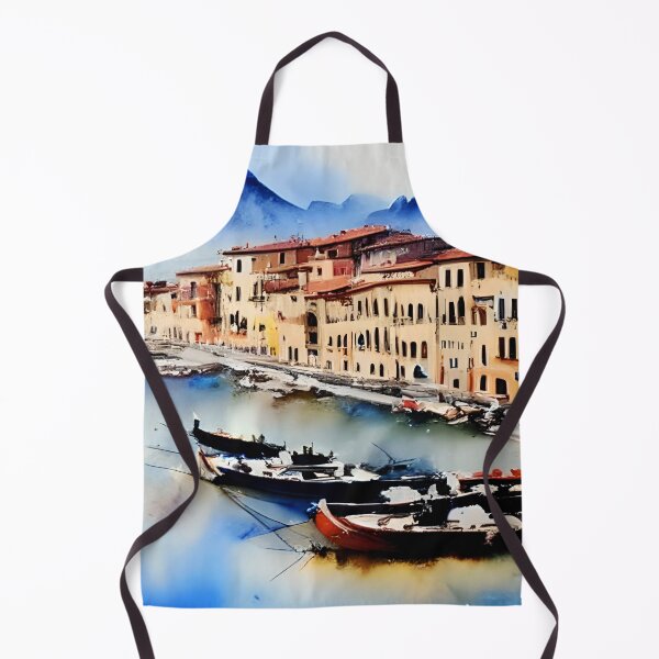 Artikelvorschau, Italien Kunst, Stadtlandschaft, Meereslandschaft Aquarell entworfen und verkauft von viewgraphics.