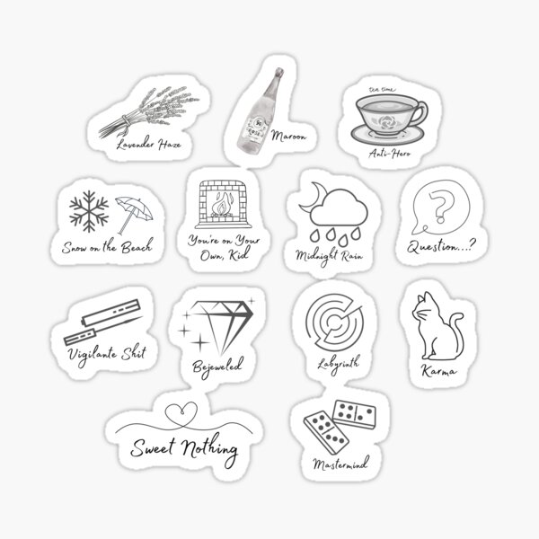 Taylor Swift Albums Sticker – The Doodle Syndrome