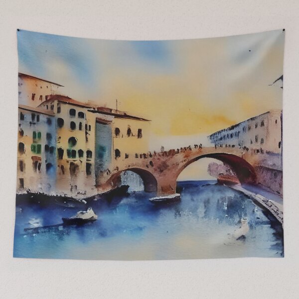 Item preview, Italy Art, City Landscape, Seascape Watercolor designed and sold by viewgraphics.