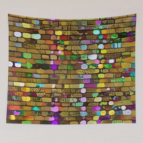 Item preview, Colorful Abstract Psychedelic Geometrical Pattern Design designed and sold by bandjdesigns.