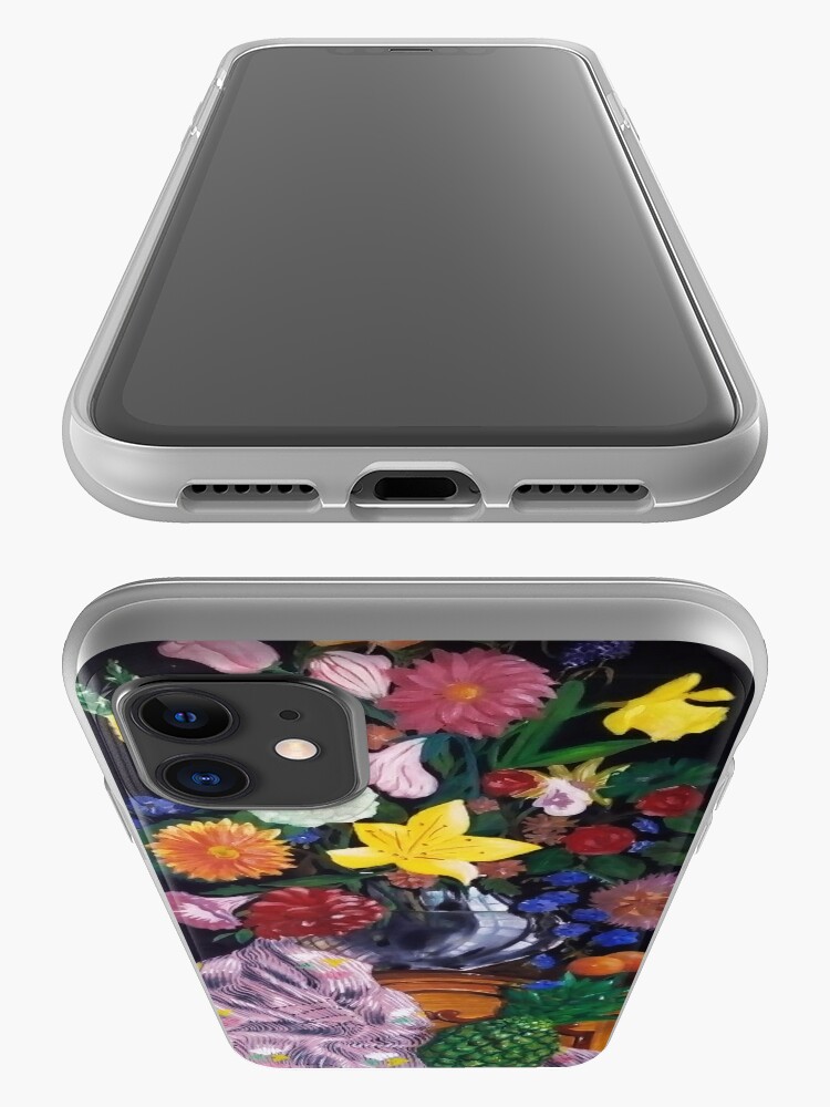 Alternate view of Aso-Oke and flowers- still-life iPhone Case
