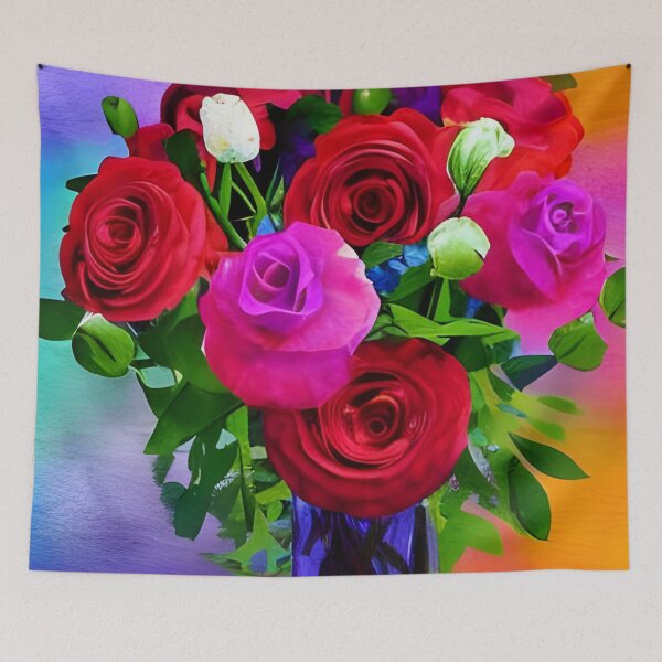 Item preview, Romantic Watercolor Flower Bouquet Artwork designed and sold by gramizzia.