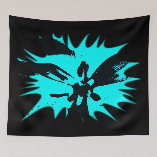 Item preview,  Black and Laguna Blue Abstract pattern by Iritof designed and sold by iritof.