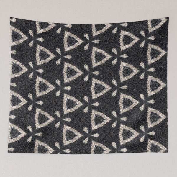 Item preview, 80's Influenced Bold Black and White Geometric Pattern with Fabric Texture -  designed and sold by MadZakkaGraphic.