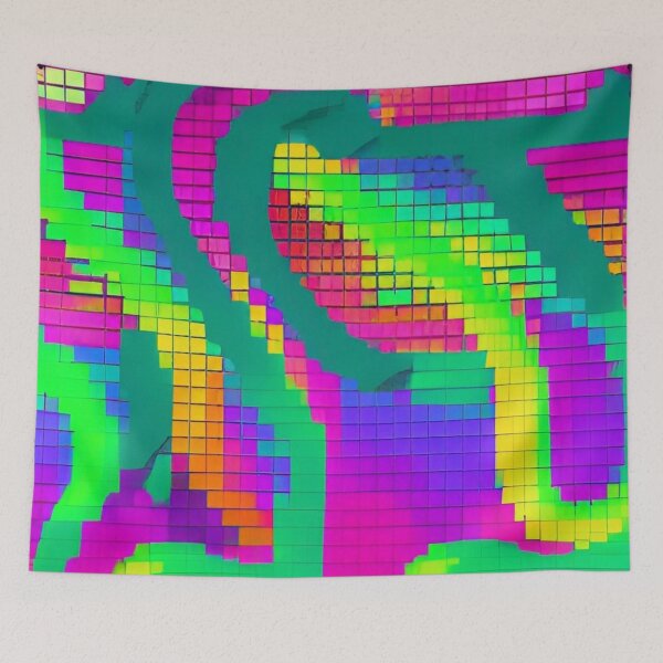 Item preview, Colorful Abstract Psychedelic Geometrical Pattern Design designed and sold by bandjdesigns.