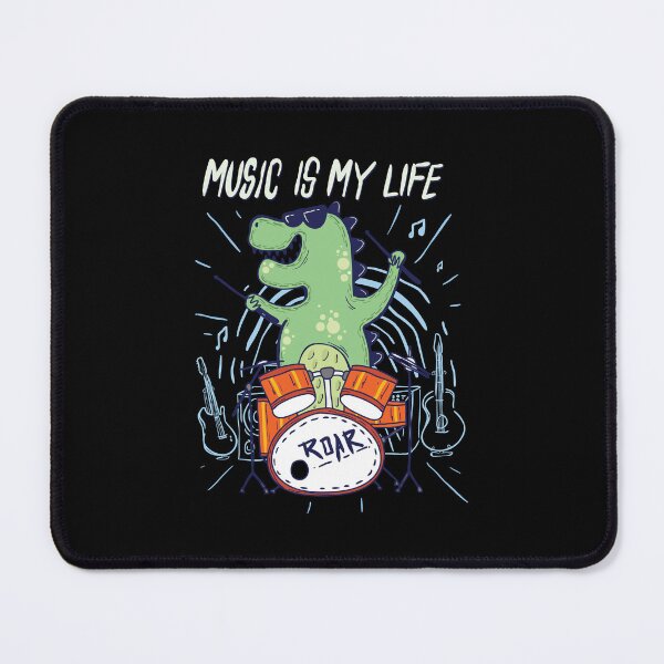 Item preview, Music Is My Life " T-rex Play a Drum" designed and sold by Pasar Raya.