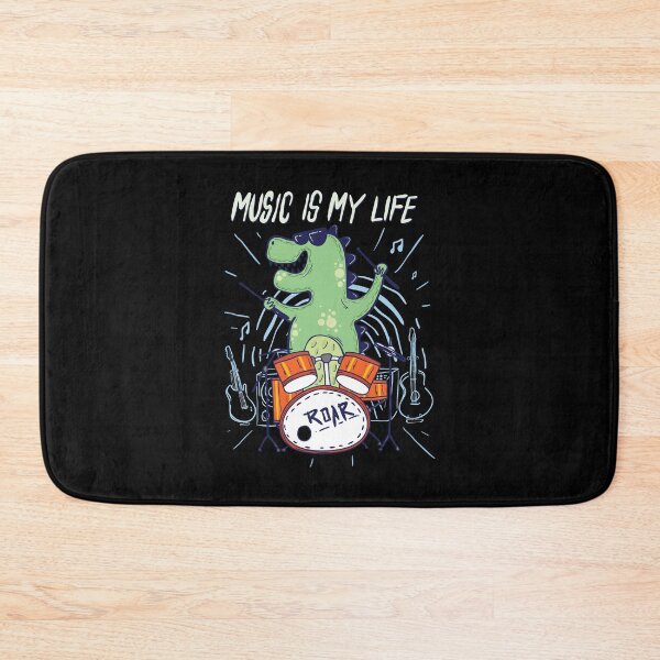 Item preview, Music Is My Life " T-rex Play a Drum" designed and sold by Pasar Raya.
