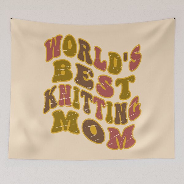 Item preview, Groovy Worlds Best Knitting Mom  designed and sold by BassHeadMomma.