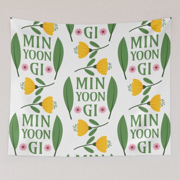 Item preview, Min Yoongi - Suga Greenery Floral BTS Army - Min Yoon-gi designed and sold by Millusti.