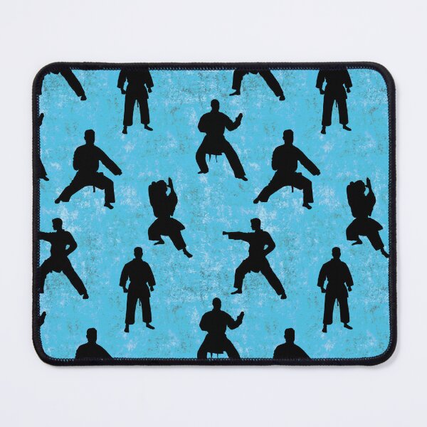 Item preview, Karate Male Blue Seamless Pattern designed and sold by Cedarrue.